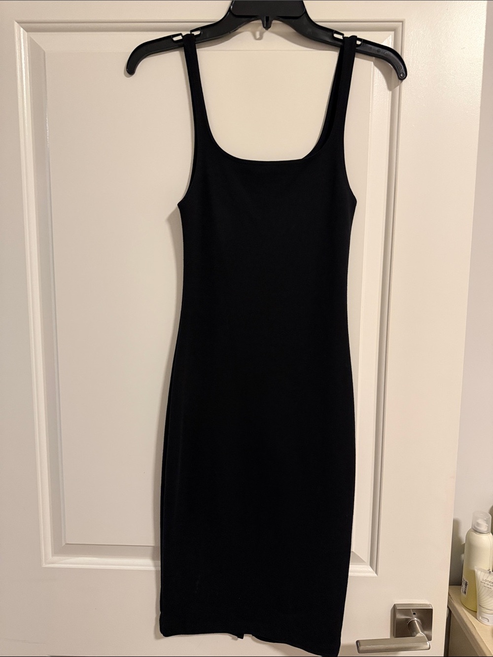 Zara Black Scoop-Neck Midi Dress
